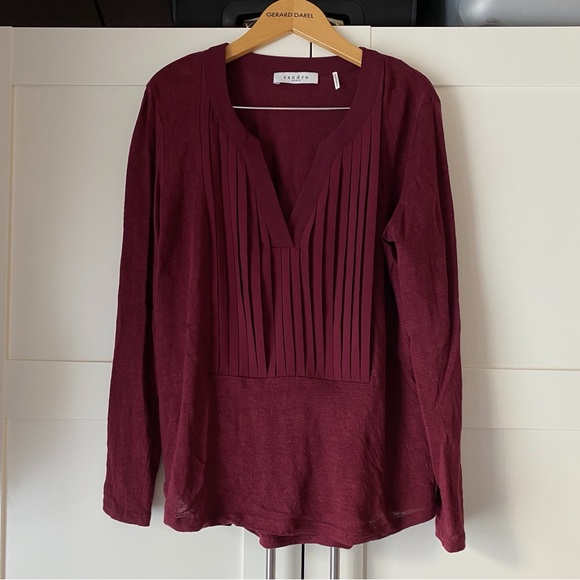 Sandro linen top - Picture 1 of 2